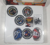 1998 NHL Katch The Game Medallion and Magnetic Goalie Helmet Set Vancouver Canucks and  Edmonton Oilers New In Box Previously Opened
