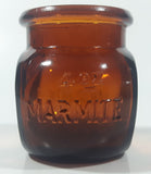 Vintage 4 oz Marmite Amber Glass Jar 2 1/2" Tall