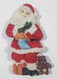 Santa with Christmas Presents 3D 1 5/8" x 3" Resin Fridge Magnet