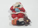 Santa with Christmas Presents 3D 1 5/8" x 3" Resin Fridge Magnet