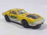 1999 Titan Sports WWF Wrestling Radical Rides New Age Outlaws Welly No. 103 Corvette Yellow Die Cast Toy Car Vehicle with Opening Doors