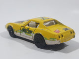 1999 Titan Sports WWF Wrestling Radical Rides New Age Outlaws Welly No. 103 Corvette Yellow Die Cast Toy Car Vehicle with Opening Doors