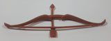 Brown Plastic 3 7/8" Toy Bow and Arrow Action Figure Accessory