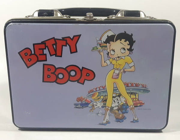 1996 King Features Syndicate Betty Boop Waitress in Roller Skates Diner Themed Tin Metal Lunch Box