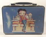 1996 King Features Syndicate Betty Boop Waitress in Roller Skates Diner Themed Tin Metal Lunch Box