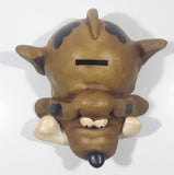 Paolo Chiari Brown Hound Dog With Bone 8" Long Resin Coin Bank