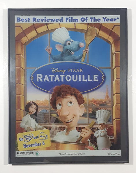 Disney Pixar Ratatouille "Best Reviewed Film Of The Year" Blu-Ray DVD Release 10" x 13" Framed Advertising Poster