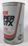 Vintage Castrol Super GTX 20W-50 1 Imperial Quart 1.14 Litre Motor Oil Metal Can EMPTY
