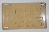 Vintage 1944 New Jersey Black Letters Light Yellow Vehicle License Plate Tag VF 62H