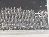 Vintage 1945 RCAF Royal Canadian Air Force Maintenance Section Flying Squadron No. 2 Wireless School Calgary Canada 13" x 19" Black and White Framed Military Photograph
