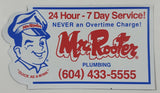 Mr Rooter Plumbing "Quick As A Wink" 2" x 3 1/2" Thin Rubber Fridge Magnet