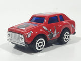 Rare Vintage High Speed 9027 Bowling Red Pull Back Die Cast Toy Car Vehicle