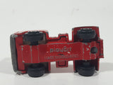 Vintage PlayArt Semi Tractor Truck Red Die Cast Toy Car Vehicle Made in Hong Kong