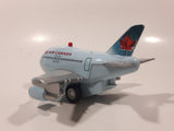 Toy Tech Air Canada Jumbo Jet Pull Back Light Up Plastic Die Cast Toy Airplane