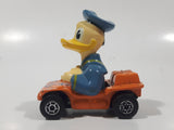 Vintage 1979 Walt Disney Productions Lesney Matchbox Orange Donald Duck Cartoon Character Series No. 2 Blue Die Cast Toy Sailor Themed Car Vehicle