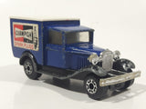 Vintage 1982 Matchbox SuperFast Model A Ford Champion Spark Plugs Blue Die Cast Toy Classic Antique Car Delivery Vehicle