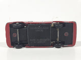 Vintage 1960s Lesney Matchbox Series No. 53 Mercedes-Benz 220 SE Dark Red Die Cast Toy Car Vehicle with Opening Doors