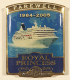 1984-2005 Princess Cruises Royal Princess Farewell 1 3/8" x 1 3/4" Enamel Metal Fridge Magnet