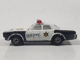Unknown Brand Dodge Monaco Sheriff  Police Cop White Black Die Cast Toy Car Emergency Rescue Vehicle