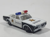 Unknown Brand Dodge Monaco Sheriff  Police Cop White Black Die Cast Toy Car Emergency Rescue Vehicle
