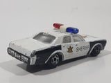 Unknown Brand Dodge Monaco Sheriff  Police Cop White Black Die Cast Toy Car Emergency Rescue Vehicle