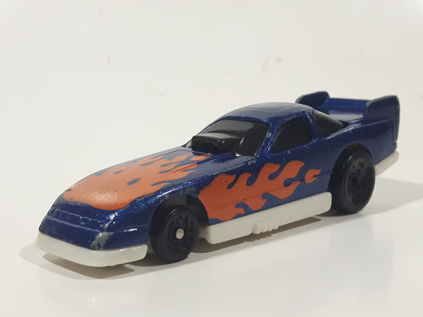 1996 McDonald's Hot Wheels Flames Series Funny Car 1/5 Blue Die Cast Toy Race Car Vehicle