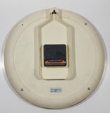 Vintage Lorus Quartz The Walt Disney Company Mickey Mouse and Minnie Mouse 10 3/4" Circular Wood Framed Wall Clock