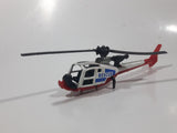 Vintage Majorette Gazelle Rescue Helicopter White Die Cast Toy Aircraft Vehicle Missing Parts