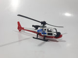Vintage Majorette Gazelle Rescue Helicopter White Die Cast Toy Aircraft Vehicle Missing Parts