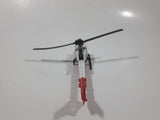Vintage Majorette Gazelle Rescue Helicopter White Die Cast Toy Aircraft Vehicle Missing Parts