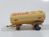 Majorette Shell Fuel Tanker Transport Trailer Yellow Die Cast Toy Car Vehicle Busted Wheels