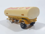 Majorette Shell Fuel Tanker Transport Trailer Yellow Die Cast Toy Car Vehicle Busted Wheels