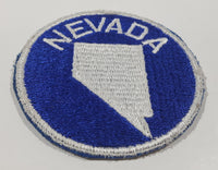 Nevada Blue and White Circular Round 3" Fabric Patch Badge