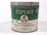 Vintage Macdonald's Export Finest Virginia Cigarette Tobacco 8 oz Metal Tin Can No Lid