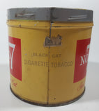 Vintage 1960s Black Cat No. Number 7 Fine Cut Tobacco Tin No Lid
