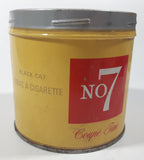 Vintage 1960s Black Cat No. Number 7 Fine Cut Tobacco Tin No Lid