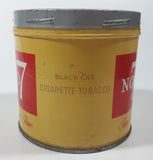 Vintage 1960s Black Cat No. Number 7 Fine Cut Tobacco Tin No Lid