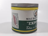 Vintage Macdonald's Export Finest Virginia Cigarette Tobacco 8 oz Metal Tin Can No Lid