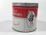 Vintage W.C. Macdonald's British Consols Cigarette Tobacco Red & White Tin Can No lid