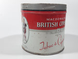 Vintage W.C. Macdonald's British Consols Cigarette Tobacco Red & White Tin Can No lid