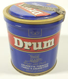 Rare Vintage Douwe Egbert's Drum Bright and Dark Cigarette Tobacco Dark Blue Tin Metal Can