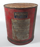 Vintage Eveready Prestone Brand Anti-Freeze Coolant Red Blue 1 Imperial Gallon Can - EMPTY