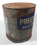 Vintage Eveready Prestone Brand Anti-Freeze Coolant Red Blue 1 Imperial Gallon Can - EMPTY