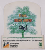 Surrey Parks Recreation and Culture "Trees make Surrey Cool" 3 1/8" x 3 1/2" Thin Rubber Fridge Magnet