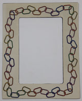 Colorful Chain Bordered Picture Frame 3" x 3 3/4" Thin Rubber Fridge Magnet