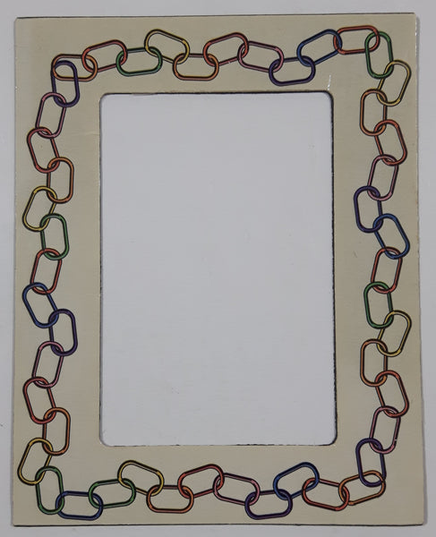 Colorful Chain Bordered Picture Frame 3" x 3 3/4" Thin Rubber Fridge Magnet