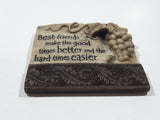 2007 History & Heraldry "Best friends make the good time better and the hard times easier" 2 3/4" x 2 3/4" 3D Resin Fridge Magnet