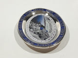 Santorini Greece Dark Blue Enamel Metal Oval Shaped 2" x 2 3/4" Fridge Magnet