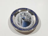 Santorini Greece Dark Blue Enamel Metal Oval Shaped 2" x 2 3/4" Fridge Magnet