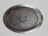 Santorini Greece Dark Blue Enamel Metal Oval Shaped 2" x 2 3/4" Fridge Magnet